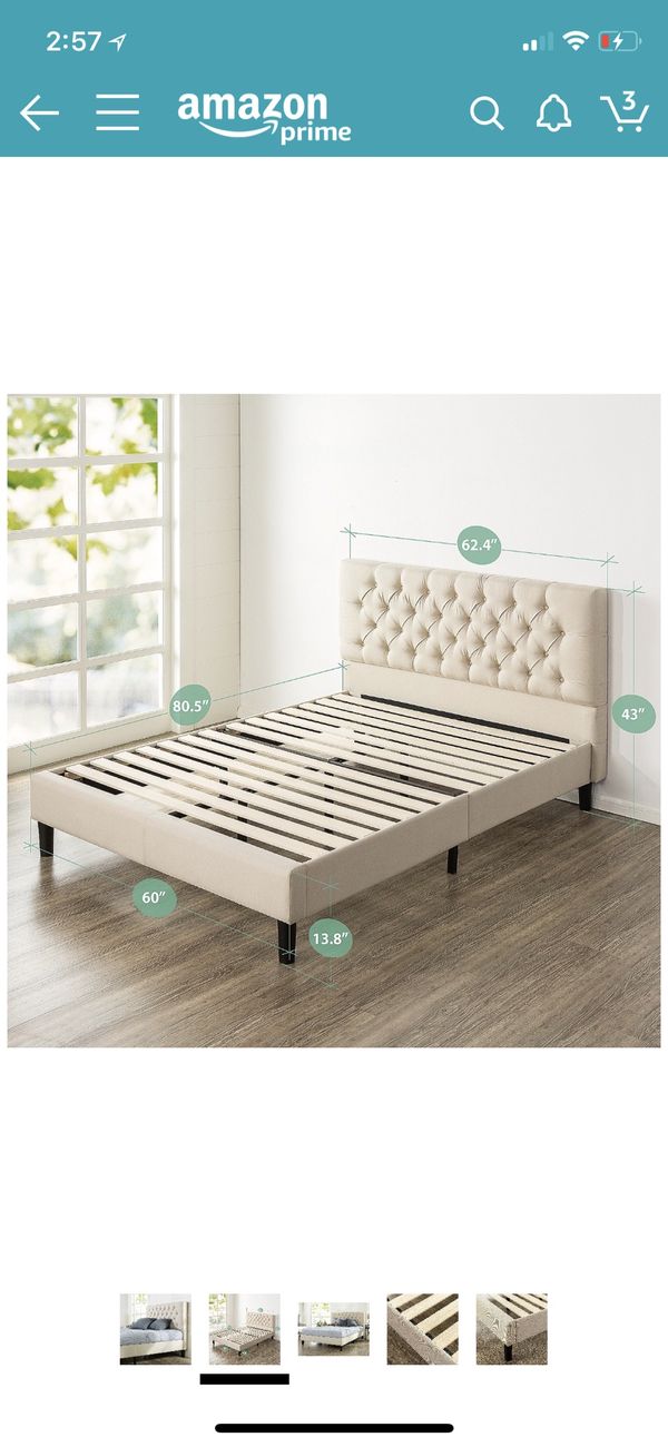 Zinus Upholstered Modern Classic Tufted Platform Bed Queen With Zinus Upholstered Modern Classic Tufted Platform Bed Queen With Mattress