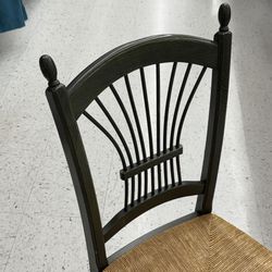 Vintage Two Wheatback Woven Dining Chairs