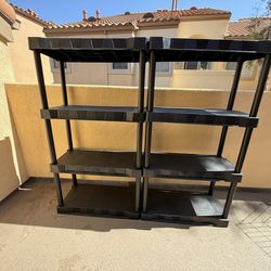 Two 4-Tier Interlocking Shelves