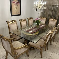 Victorian Style Authentic Wood Dinning & Living Room Set