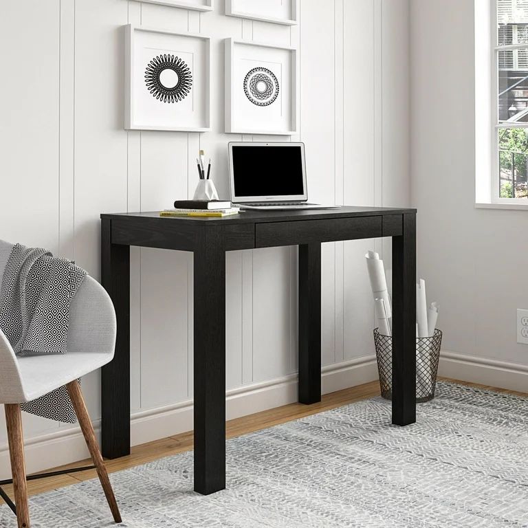 Mainstays Parsons Desk, Black Oak, New In Box