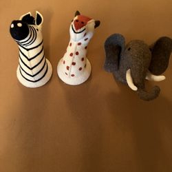 Lot Of 3 Mud Pie Wall Decor Animals For Baby Nursery