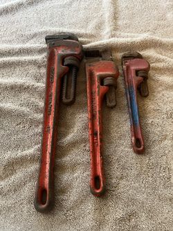 Pipe Wrenches (3) 18”, 14” And A 10” - Ridgid