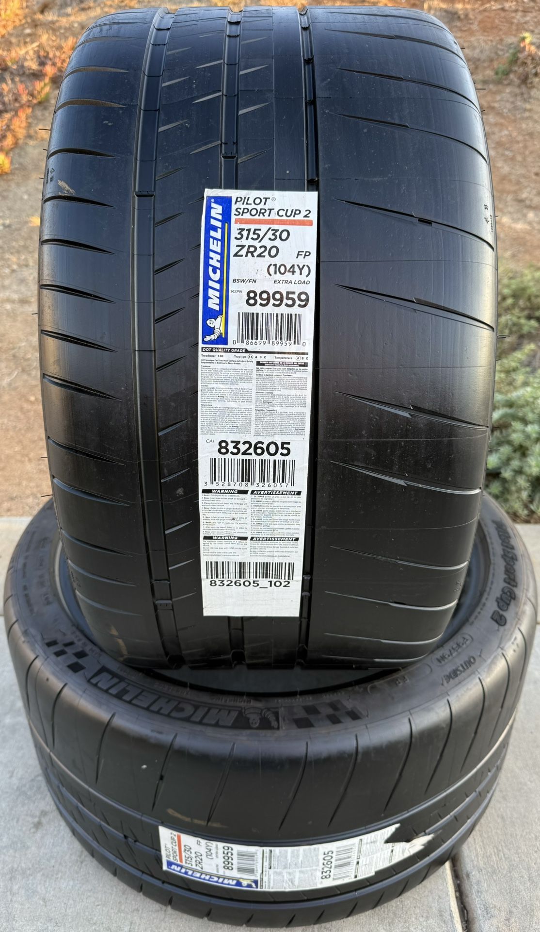 TWO BRAND NEW 315/30ZR20 Michelin Pilot Sport Cup 2 FP Tires 315-30-20 315 30 20