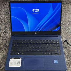 HP 14” Laptop (model dq0055dx) (blue)