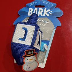 Hanukkah Dog Toy Made By Bark Gnawty or Nice Dreidel Squeaker, GREAT Holiday Gift