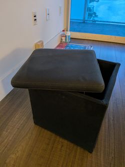 Black seat with storage
