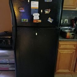 Black Refrigerator Used Condition.