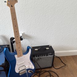 Squier Stratocaster By Fender Guitar And Fender Amp