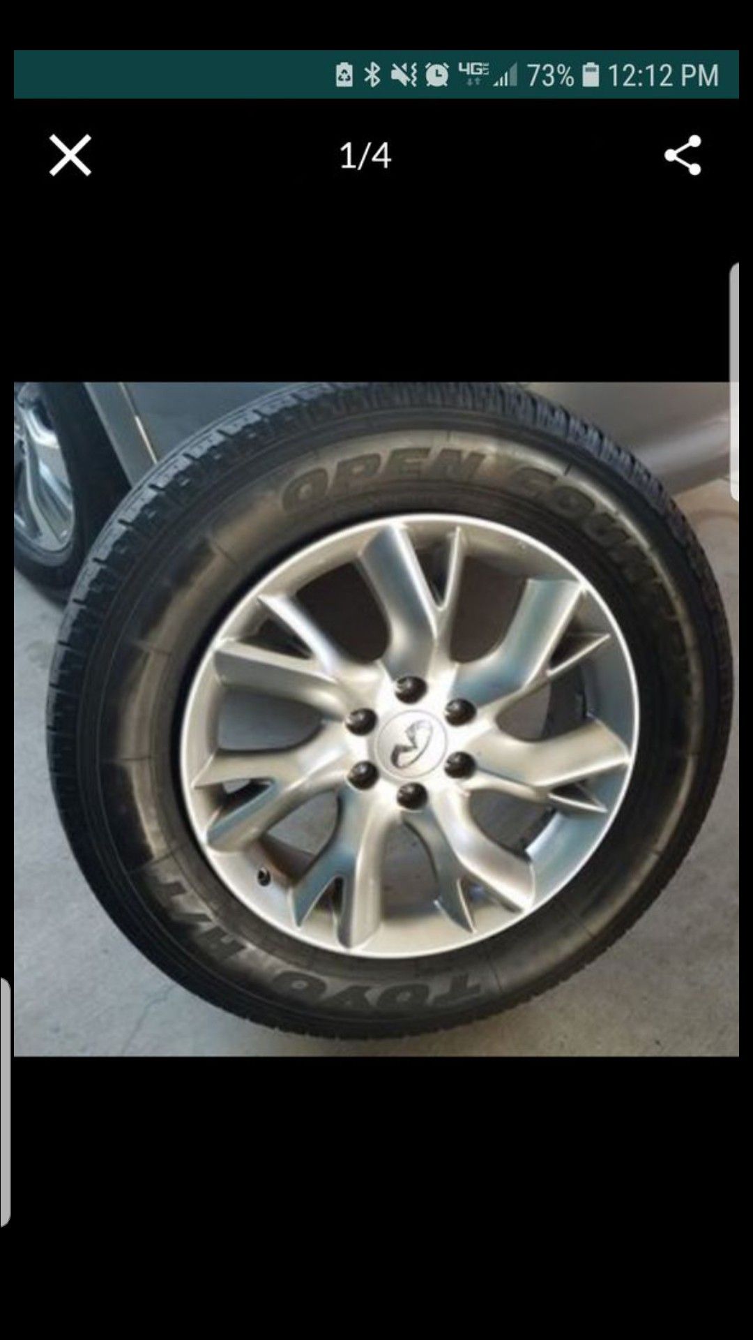 20 inch rims with used tires 150.00 for all 4