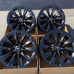 20” Tesla Model X Slipstream OEM Wheels Satin Black