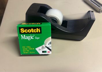 Scotch Magic Tape with Black Desktop Dispenser
