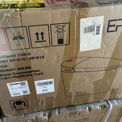 EPLO Smart Toilet,One Piece Bidet for Bathrooms,Modern Elongated Toilet with Warm Water,Dual Auto Flush,Foot Sensor Operation,Heated Bidet Seat,Electr