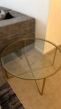 Glass coffee table