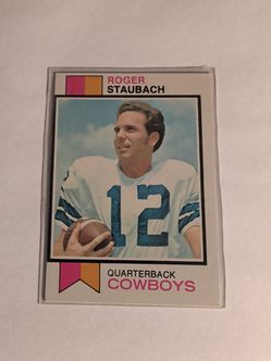 1973 Topps football card Roger staubach