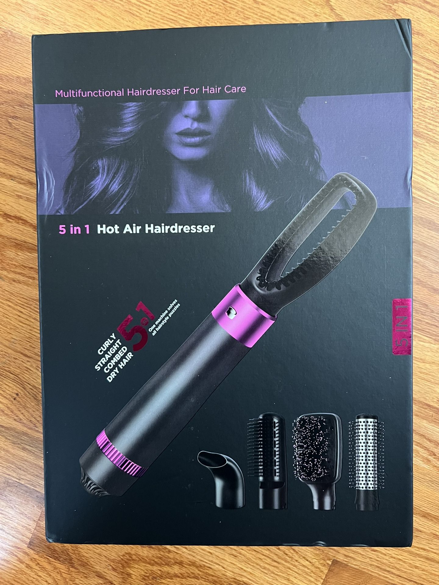 5 In 1 Hair Dryer Brush Straightener