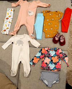6-9mo Girl Clothes & Shoes Lot