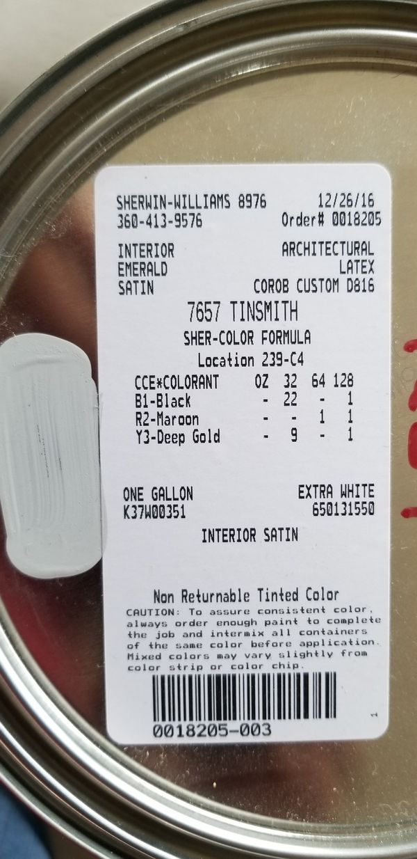 Sherwin Williams Emerald Tinsmith For Sale In Yelm Wa Offerup