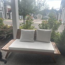 Teak Japanese Loveseat