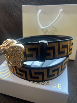 Medusa Greca leather belt