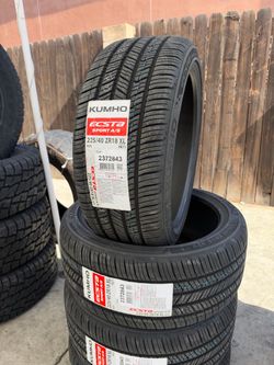 225/40R18 Kumho PA71 new tires mounted and balanced included