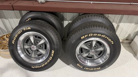 Rally wheels 15” with BF Goodrich tires like new