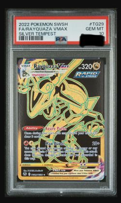 PSA 10 2022 Rayquaza VMAX Silver Tempest TG29/TG30