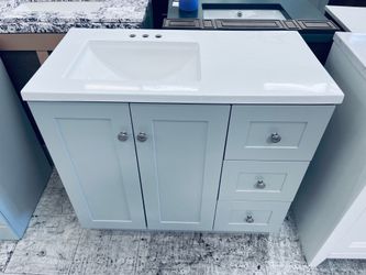 Bathroom vanity gray 36