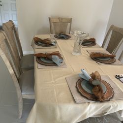 Beautiful Dining Wood Table Set