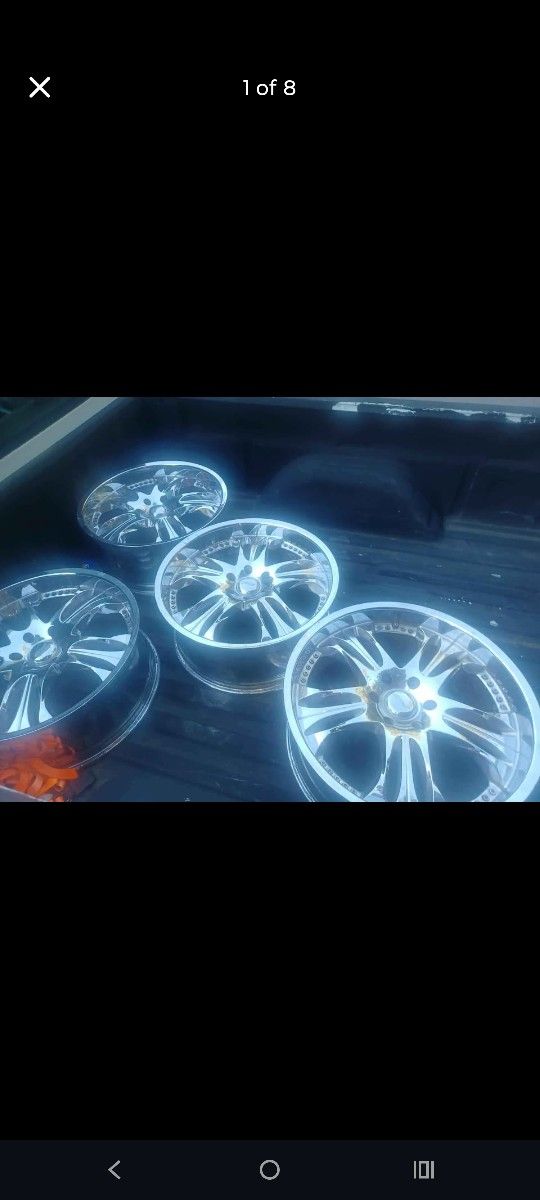 Full Set Of Four 22 By 9 6 Lug 6x136 Wheels