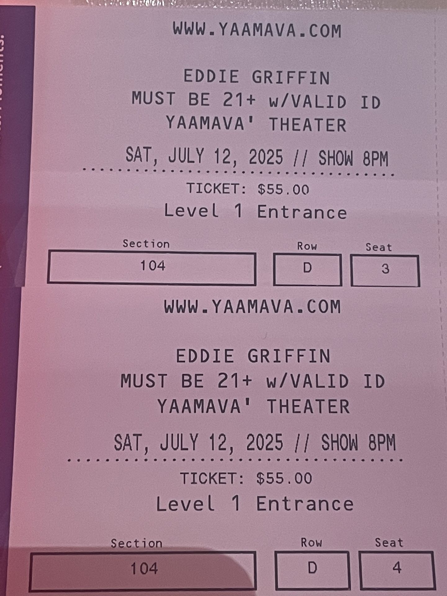 Eddie Griffin Tickets (2)