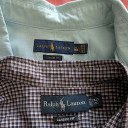 Lot Of 3 Ralph Lauren And polo Button Up Shirts 2xlt