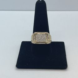 Gold Diamond Ring 10K New 