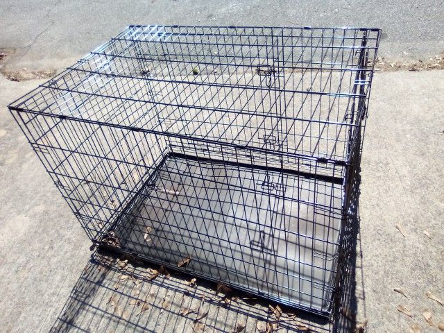 Dog Kennel Xl 42 Black Tray