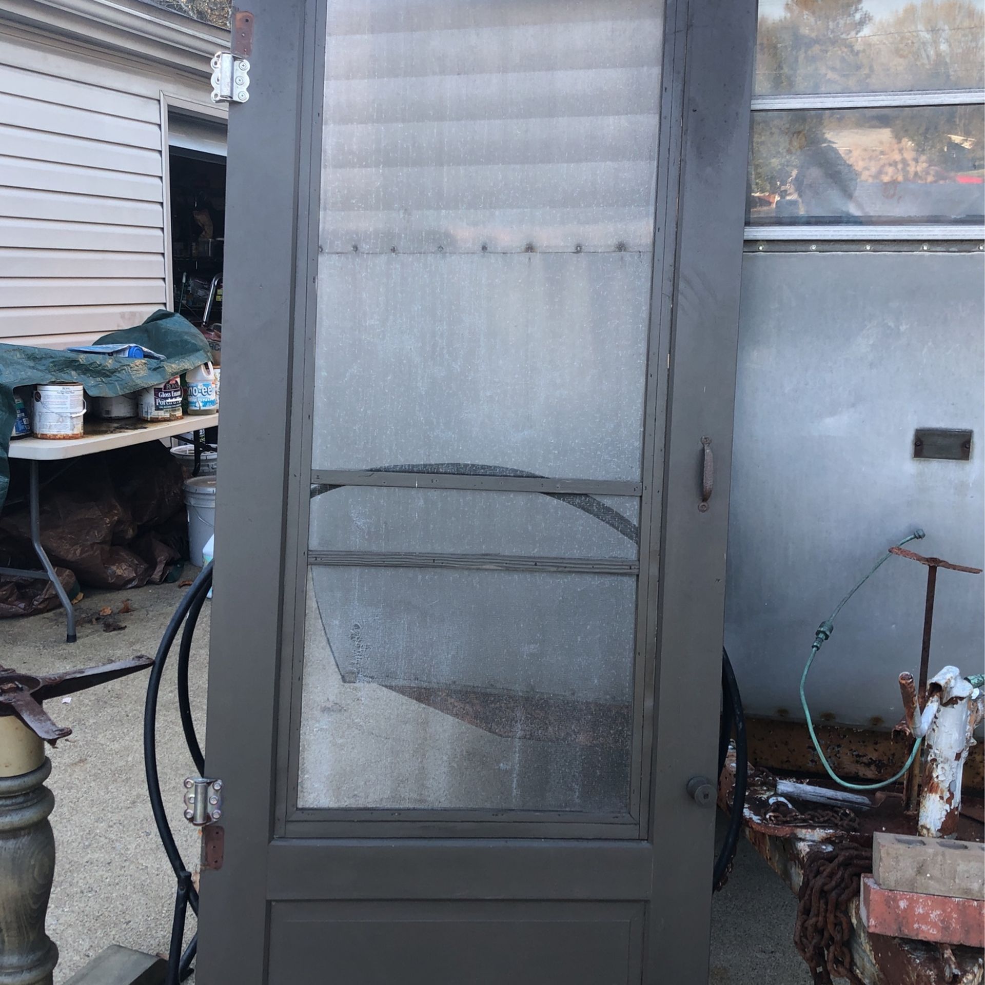 Screen Door   32 Inches Wide Heavy Wood $20