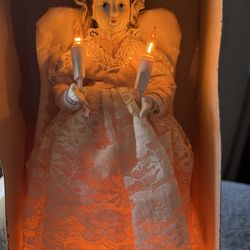 Porcelain Angel lighted tree topper