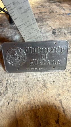 University of Alabama Metal License Plate