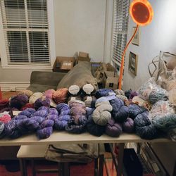 Lot Of Yarn Skeins - Italian Irish Chilean Alpaca Wool Silk Acrylics $125(Retail Value $200+)