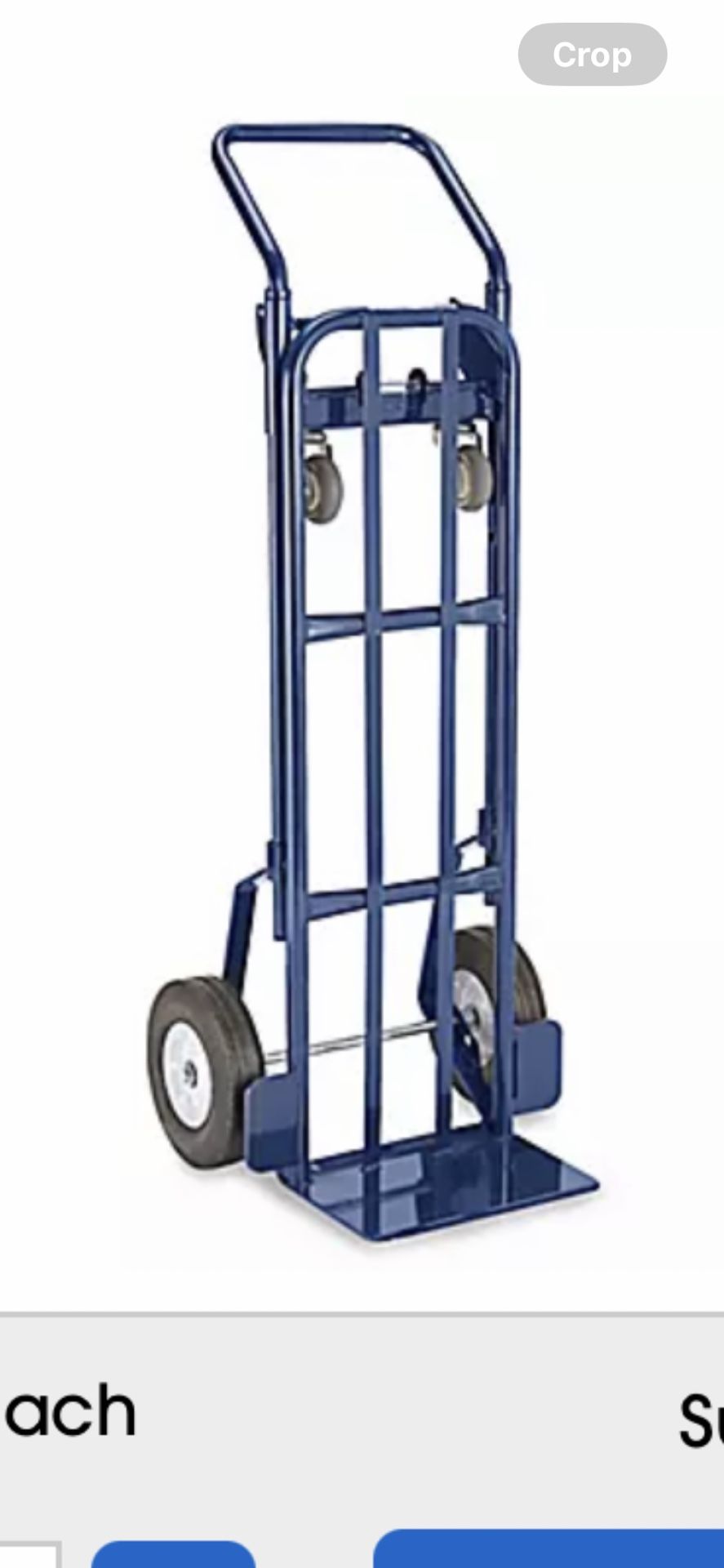 Convertible Steel Hand Truck - Solid Wheels