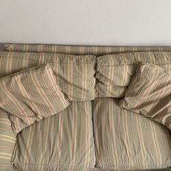 CRATE AND BARREL LOVESEAT WITH INTERCHANGEABLE COVER