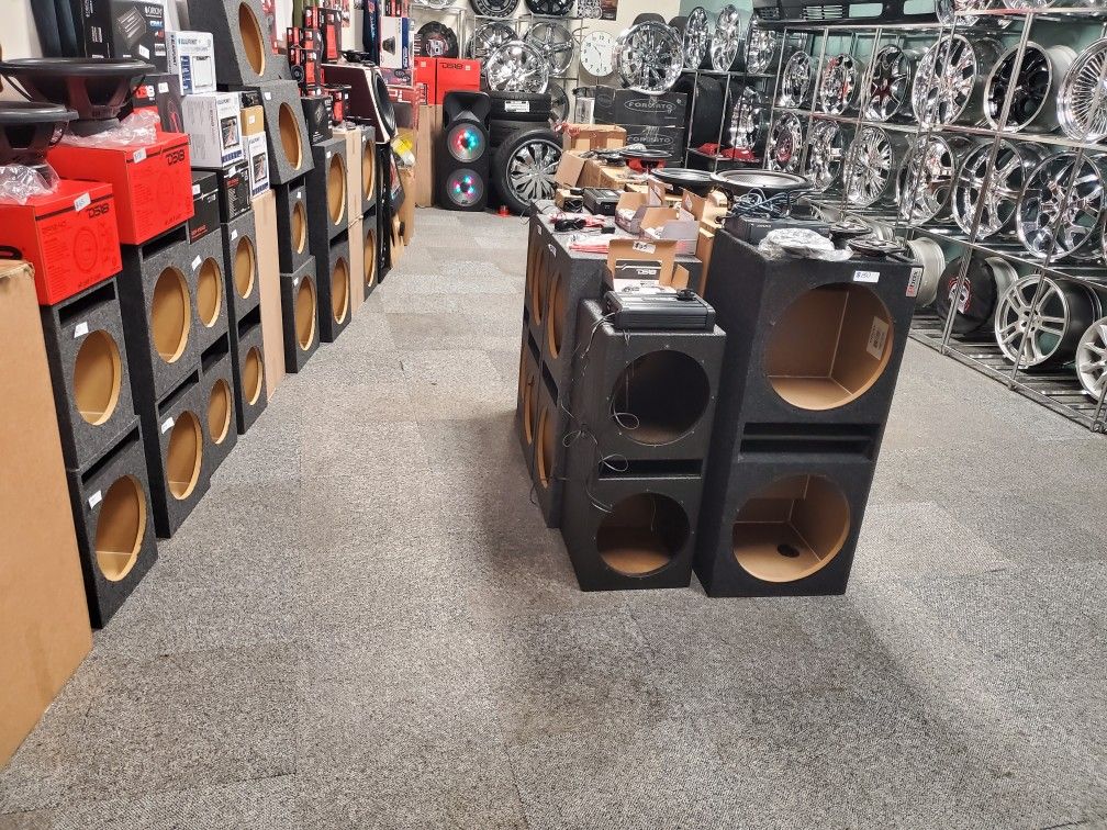 SUBWOOFERS BOXES 10INCH TO 15INCH SINGLE AND DUAL