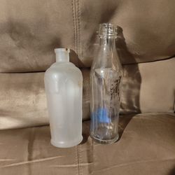 2 Antique Glass Bottles