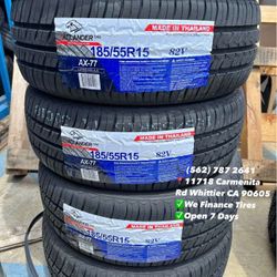 185/55R15 Atlander Set of Tires Installed and Balanced Set de Llantas Nuevas Instaladas y Balanceadas