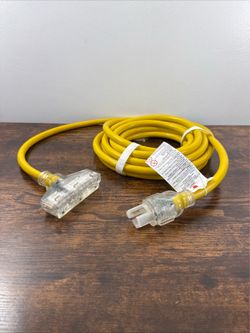 25FT. 30-Amp 125-Volt Fan-Style Generator Extension Cord (L5-30P to three 5-15R)