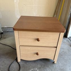2-Drawer Wooden Nightstand / Side Table