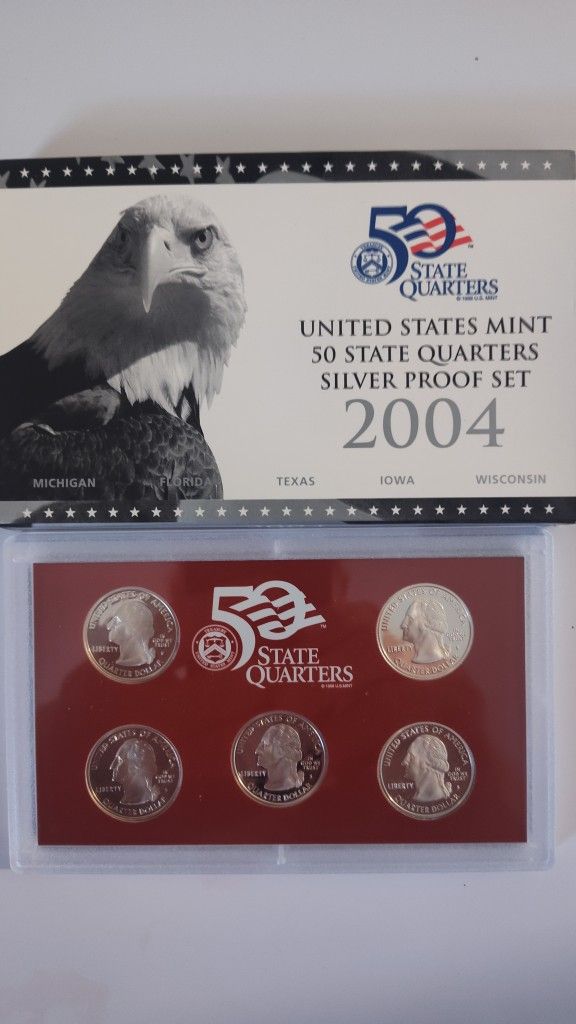2004  United States Mint Silver Proof Quarters Set