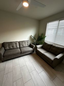 Two piece couch set - gray