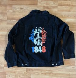 Denim tears x Levi's Sz l denim jacket with unique painted design #denimjacket