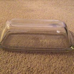 Glass Butter Dish With Top - ONLY $1 - No Chips