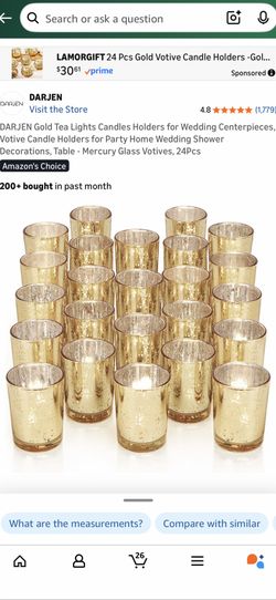 Gold Tea Light Candle Holders